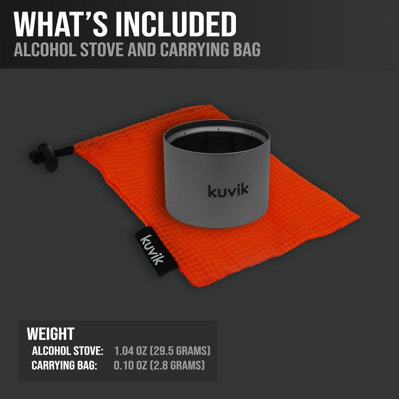 Kuvik Micro Titanium Siphon Alcohol Stove - Ultralight and Compact Stove for Backpacking, Camping, and Survival - Image 5